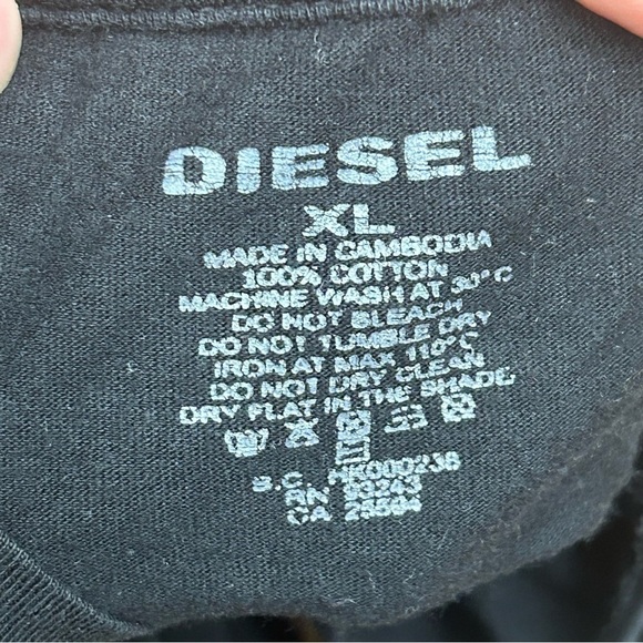 Diesel men’s cotton short sleeve tee - Picture 3 of 4